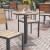 Flash Furniture SB-TB106-NAT-GG Round 24" Table with Faux Teak Poly Slats and Steel Frame, Natural/Gray addl-1