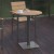 Flash Furniture SB-TB106-NAT-GG Round 24" Table with Faux Teak Poly Slats and Steel Frame, Natural/Gray addl-6