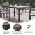 Flash Furniture SB-TB269-GRY-GG Outdoor Dining Table 55" x 31" with Faux Teak Poly Slats and Metal Frame, Gray/Gray addl-3
