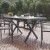 Flash Furniture SB-TB288-GRY-GG X-Frame Outdoor Dining Table 59" x 35.5" with Faux Teak Poly Slats and Metal Frame, Gray/Gray addl-1