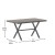 Flash Furniture SB-TB288-GRY-GG X-Frame Outdoor Dining Table 59" x 35.5" with Faux Teak Poly Slats and Metal Frame, Gray/Gray addl-4