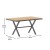 Flash Furniture SB-TB288-NAT-GG X-Frame Outdoor Dining Table 59" x 35.5" with Faux Teak Poly Slats and Metal Frame, Natural/Gray addl-4