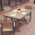 Flash Furniture SB-TB288-NAT-GG X-Frame Outdoor Dining Table 59" x 35.5" with Faux Teak Poly Slats and Metal Frame, Natural/Gray addl-5