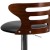 Flash Furniture SD-2019-WAL-GG Walnut Bentwood Adjustable Height Barstool with Three Slot Cutout Back and Black Vinyl Seat addl-9
