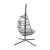 Flash Furniture SDA-AD608001-GY-GG Patio Hanging Wicker Egg Chair with Cushions & Swing Stand, Gray Frame/Gray Cushions addl-10