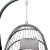 Flash Furniture SDA-AD608001-GY-GG Patio Hanging Wicker Egg Chair with Cushions & Swing Stand, Gray Frame/Gray Cushions addl-12