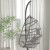 Flash Furniture SDA-AD608001-GY-GG Patio Hanging Wicker Egg Chair with Cushions & Swing Stand, Gray Frame/Gray Cushions addl-7