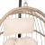 Flash Furniture SDA-AD608001-NAT-GG Patio Hanging Wicker Egg Chair with Cushions & Swing Stand, Natural Frame/Cream Cushions addl-12