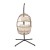 Flash Furniture SDA-AD608001-NAT-GG Patio Hanging Wicker Egg Chair with Cushions & Swing Stand, Natural Frame/Cream Cushions addl-8