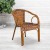 Flash Furniture SDA-AD632009D-1-GG Brown Rattan Restaurant Patio Chair with Dark Red Bamboo-Aluminum Frame addl-1