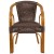 Flash Furniture SDA-AD632009D-2-GG Dark Brown Rattan Restaurant Patio Chair with Red Bamboo-Aluminum Frame addl-9