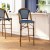 Flash Furniture SDA-AD642001-BS-NVYWH-NAT-GG Indoor/Outdoor French Bistro 30" Barstool, Navy/White and Bamboo Finish addl-5