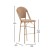 Flash Furniture SDA-AD642001-F-BS-NATWH-LTNAT-GG Indoor/Outdoor French Bistro 30" Barstool, Natural/White and Light Natural Finish addl-4