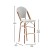 Flash Furniture SDA-AD642001-F-BS-WHGY-NAT-GG Indoor/Outdoor French Bistro 30" Barstool, White/Gray and Bamboo Finish addl-4