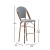 Flash Furniture SDA-AD642001-F-BS-WHNVY-NAT-GG Indoor/Outdoor French Bistro 30" Barstool, White/Navy and Bamboo Finish addl-4