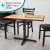 Flash Furniture XU-T2230-GG 22" x 30" Restaurant Table X-Base with 3" Table Height Column addl-2
