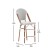 Flash Furniture SDA-AD642001-F-CS-WHGY-NAT-GG Indoor/Outdoor French Bistro 26" H Counter Height Stool, White/Gray and Bamboo Finish addl-4