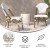 Flash Furniture SDA-AD642001-F-WHGY-NAT-GG Indoor/Outdoor French Bistro Stacking Chair, White and Gray PE Rattan, Natural Finish addl-3
