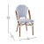 Flash Furniture SDA-AD642001-F-WHNVY-NAT-GG Indoor/Outdoor French Bistro Stacking Chair, White and Navy PE Rattan, Natural Finish addl-4