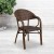 Flash Furniture SDA-AD642003R-1-GG Cocoa Rattan Restaurant Patio Chair with Bamboo-Aluminum Frame addl-1