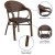 Flash Furniture SDA-AD642003R-1-GG Cocoa Rattan Restaurant Patio Chair with Bamboo-Aluminum Frame addl-3