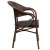 Flash Furniture SDA-AD642003R-1-GG Cocoa Rattan Restaurant Patio Chair with Bamboo-Aluminum Frame addl-7