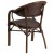 Flash Furniture SDA-AD642003R-2-GG Dark Brown Rattan Patio Chair with Red Bamboo-Aluminum Frame addl-3