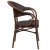 Flash Furniture SDA-AD642003R-2-GG Dark Brown Rattan Patio Chair with Red Bamboo-Aluminum Frame addl-4