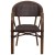 Flash Furniture SDA-AD642003R-2-GG Dark Brown Rattan Patio Chair with Red Bamboo-Aluminum Frame addl-5