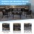 Flash Furniture SDA-AD723002-4-BK-GG All-Weather Black and Gray Patio Set with Loveseat, 2 Chairs, Metal Coffee Table addl-3