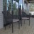 Flash Furniture SDA-AD892006-BK-2-GG 2 Piece All-Weather Black Woven Stacking Club Chairs with Gray Cushions addl-1