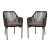 Flash Furniture SDA-AD892006-BK-2-GG 2 Piece All-Weather Black Woven Stacking Club Chairs with Gray Cushions addl-2