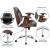 Flash Furniture SD-SDM-2235-5-BK-GG Mid-Back Black LeatherSoft Executive Ergonomic Wood Swivel Office Chair addl-5