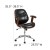 Flash Furniture SD-SDM-2235-5-BK-GG Mid-Back Black LeatherSoft Executive Ergonomic Wood Swivel Office Chair addl-6