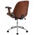 Flash Furniture SD-SDM-2235-5-BK-GG Mid-Back Black LeatherSoft Executive Ergonomic Wood Swivel Office Chair addl-7