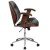 Flash Furniture SD-SDM-2235-5-BK-GG Mid-Back Black LeatherSoft Executive Ergonomic Wood Swivel Office Chair addl-9