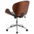 Flash Furniture SD-SDM-2240-5-BK-GG Mid-Back Black LeatherSoft Walnut Wood Conference Office Chair addl-5