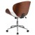 Flash Furniture SD-SDM-2240-5-WH-GG Mid-Back White LeatherSoft Walnut Wood Conference Office Chair addl-5