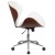 Flash Furniture SD-SDM-2240-5-WH-GG Mid-Back White LeatherSoft Walnut Wood Conference Office Chair addl-7