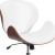 Flash Furniture SD-SDM-2240-5-WH-GG Mid-Back White LeatherSoft Walnut Wood Conference Office Chair addl-9