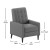 Flash Furniture SG-SX-80415N-LGY-GG Mid-Century Modern Light Gray LeatherSoft Upholstered Button Tufted Pushback Recliner addl-4