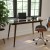 Flash Furniture SK-17GC-034-W-GG 31.5" x 55" Rectangular Solid Walnut Wood Table with Clear Glass Top addl-1