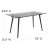 Flash Furniture SK-17GC-034-W-GG 31.5" x 55" Rectangular Solid Walnut Wood Table with Clear Glass Top addl-5