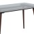 Flash Furniture SK-17GC-034-W-GG 31.5" x 55" Rectangular Solid Walnut Wood Table with Clear Glass Top addl-6