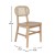 Flash Furniture SK-220902-NAT-GG Natural Cane Rattan Dining Chair with Solid Wood Frame and Seat, Set of 2  addl-5