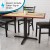 Flash Furniture XU-T3333-GG 33" x 33" Restaurant Table X-Base with 4" Table Height Column addl-2
