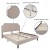 Flash Furniture SL-BK4-K-B-GG King Size Tufted Upholstered Platform Bed, Beige Fabric addl-4
