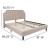 Flash Furniture SL-BK4-K-B-GG King Size Tufted Upholstered Platform Bed, Beige Fabric addl-5