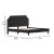 Flash Furniture SL-BK4-K-BK-GG King Size Tufted Upholstered Platform Bed, Black Fabric addl-4