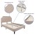 Flash Furniture SL-BK4-Q-B-GG Queen Size Tufted Upholstered Platform Bed, Beige Fabric addl-4
